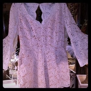 Lauren Conrad sz 12 Lacey romper w/ 3/4 sleeves
